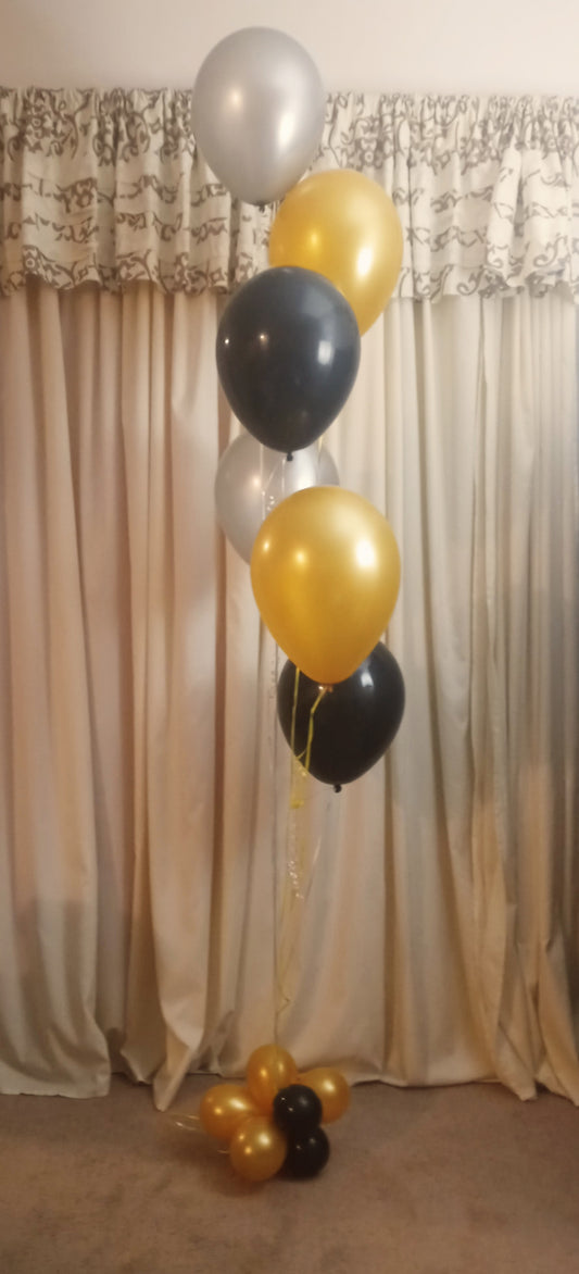 6 balloon bouquet